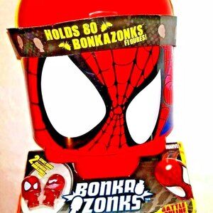 Spiderman Action Car Carrying Case BONKA ZONKS Hasbro Plus 2 figures 2 Toy Cars